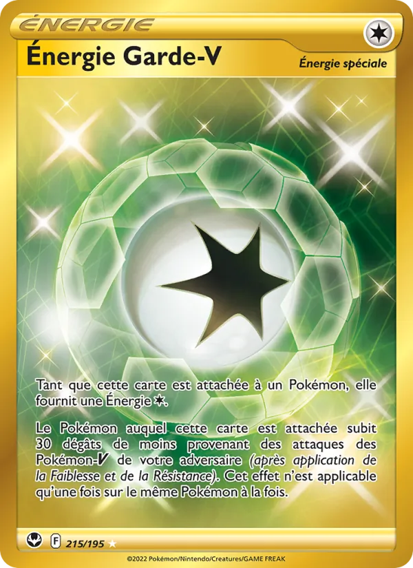 Carte Pokémon Énergie Garde V 215/195 de l'extension Tempête Argentée