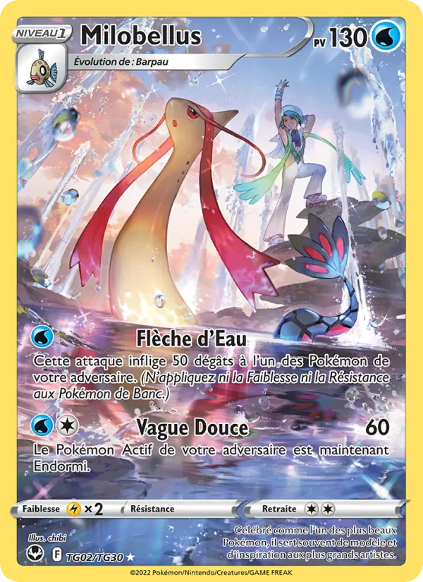 Carte Pokémon Milobellus TG02/195 de l'extension Tempête Argentée