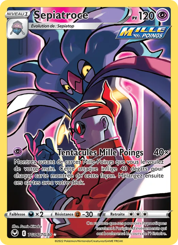 Carte Pokémon Sepiatroce TG06/195 de l'extension Tempête Argentée