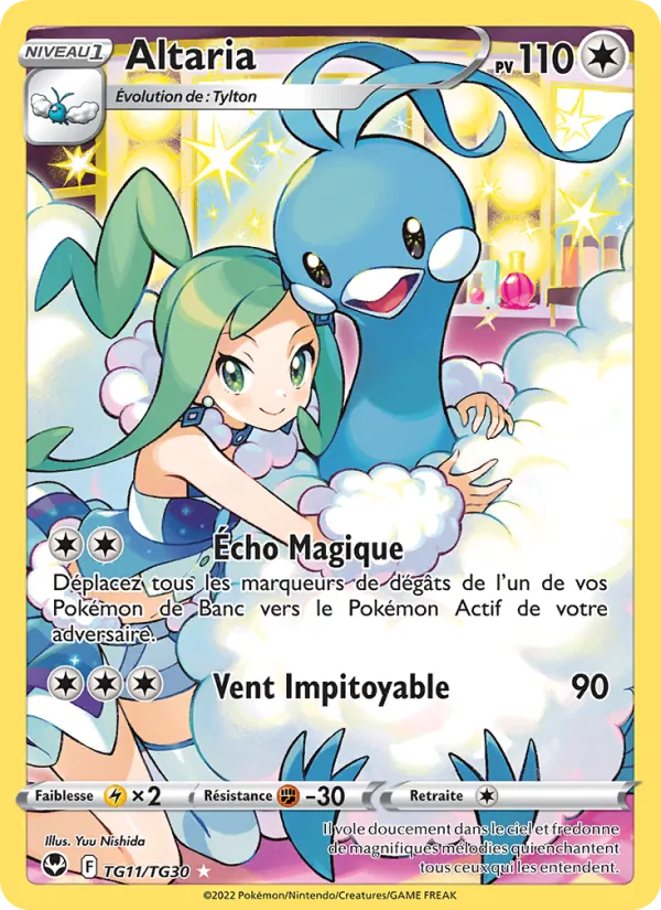 Carte Pokémon Altaria TG11/195 de l'extension Tempête Argentée