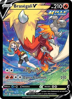 Carte Pokémon Braségali V TG14 — Tempête Argentée