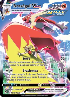 Carte Pokémon Braségali VMAX TG15 — Tempête Argentée