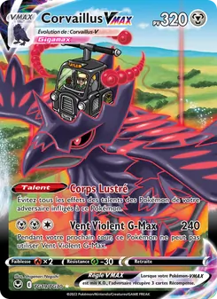 Carte Pokémon Corvaillus VMAX TG19 — Tempête Argentée