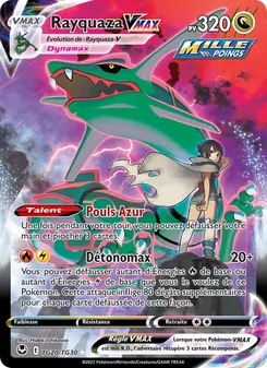 Carte Pokémon Rayquaza VMAX TG20 — Tempête Argentée