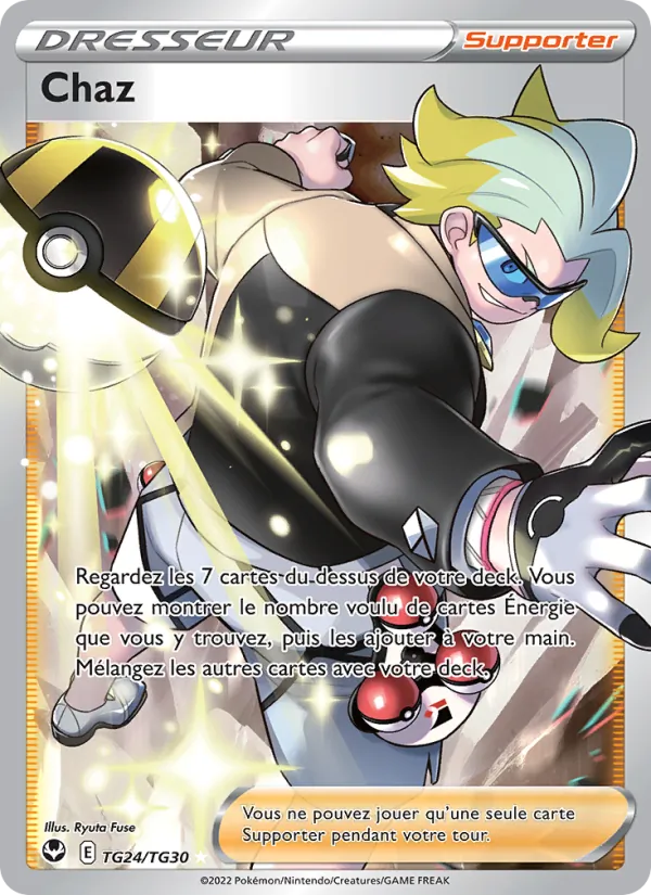 Carte Pokémon Chaz TG24/195 de l'extension Tempête Argentée