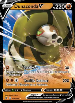 Carte Pokémon Dunaconda V 108