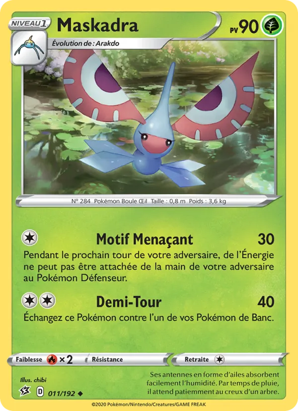 Carte Pokémon Maskadra 11/192 de l'extension Clash des Rebelles