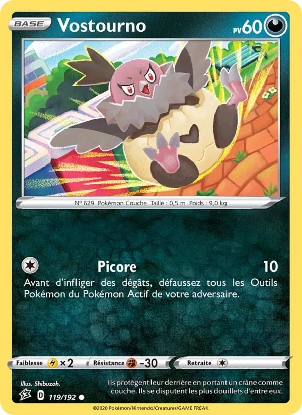 Carte Pokémon Vostourno 119/192 de l'extension Clash des Rebelles