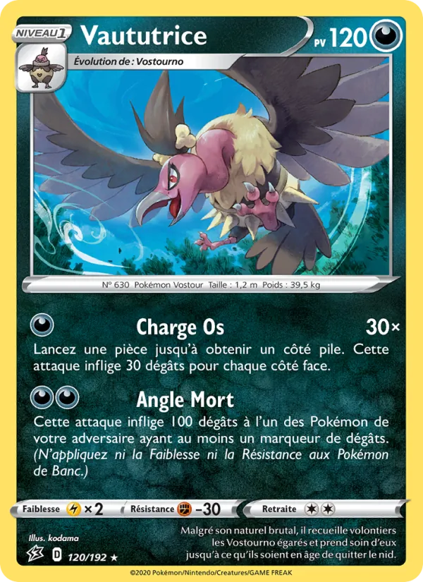 Carte Pokémon Vaututrice 120/192 de l'extension Clash des Rebelles