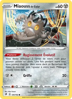 Carte Pokémon Miaouss de Galar 126