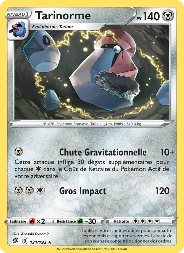 Carte Pokémon Tarinorme 131/192 de l'extension Clash des Rebelles
