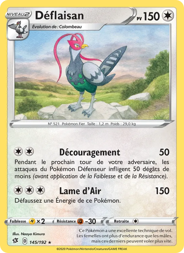 Carte Pokémon Déflaisan 145/192 de l'extension Clash des Rebelles