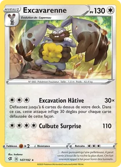 Carte Pokémon Excavarenne 147