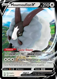 Carte Pokémon Moumouflon V 153