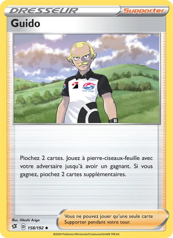 Carte Pokémon Guido 158/192 de l'extension Clash des Rebelles