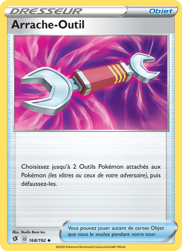 Carte Pokémon Arrache-Outil 168/192 de l'extension Clash des Rebelles
