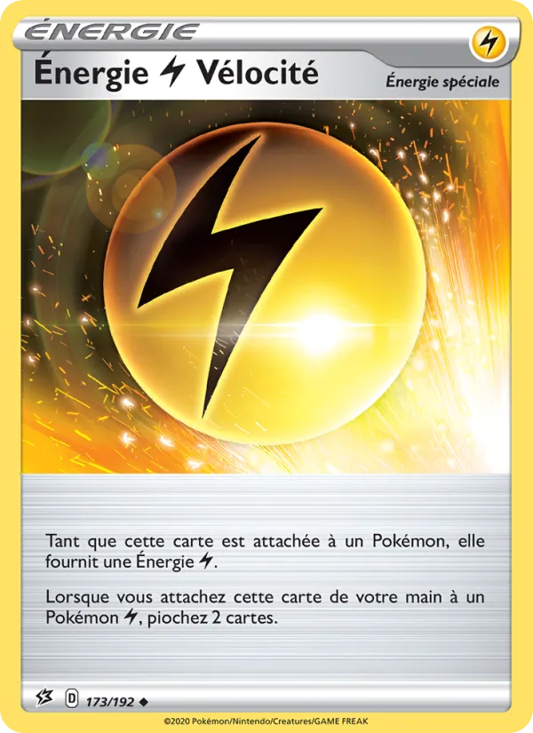 Carte Pokémon Énergie Lightning Vélocité 173/192 de l'extension Clash des Rebelles