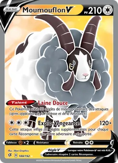 Carte Pokémon Moumouflon V 188