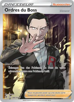 Carte Pokémon Ordres du Boss (Giovanni) 189
