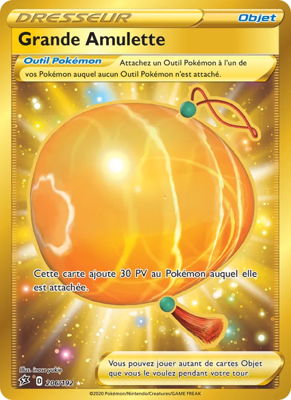 Carte Pokémon Grande Amulette 206/192 de l'extension Clash des Rebelles