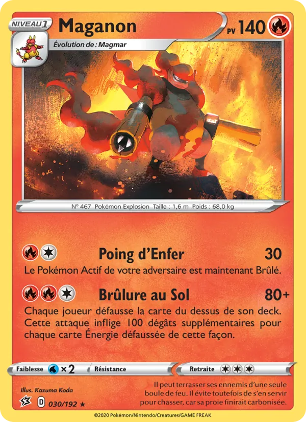 Carte Pokémon Maganon 30/192 de l'extension Clash des Rebelles