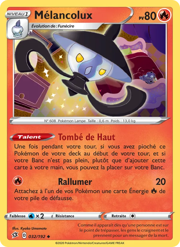 Carte Pokémon Mélancolux 32/192 de l'extension Clash des Rebelles