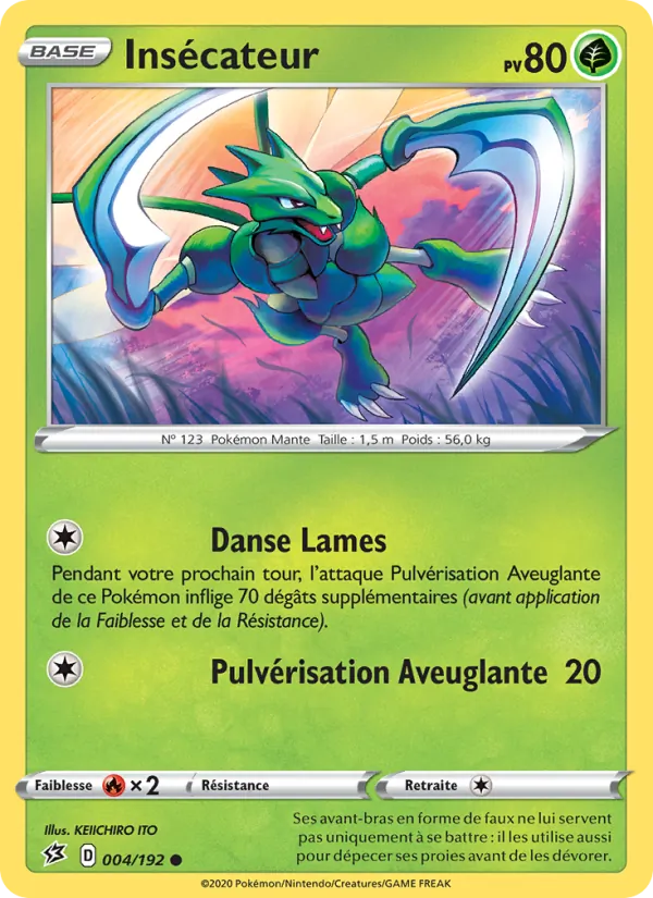Carte Pokémon Insécateur 4/192 de l'extension Clash des Rebelles
