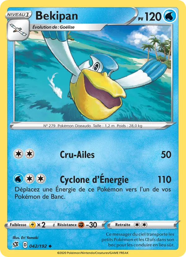 Carte Pokémon Bekipan 42/192 de l'extension Clash des Rebelles