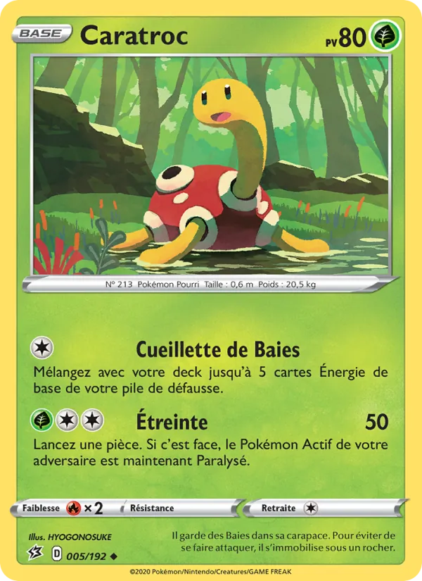 Carte Pokémon Caratroc 5/192 de l'extension Clash des Rebelles