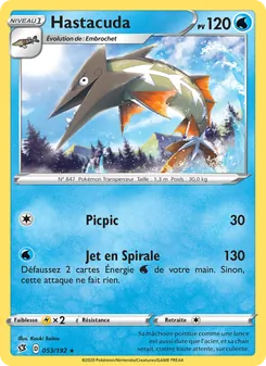 Carte Pokémon Hastacuda 53