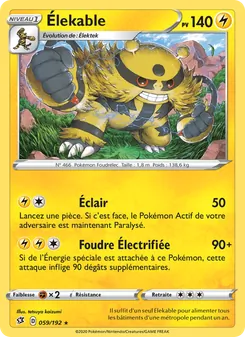 Carte Pokémon Élekable 59