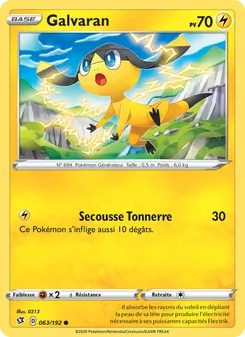 Carte Pokémon Galvaran 63