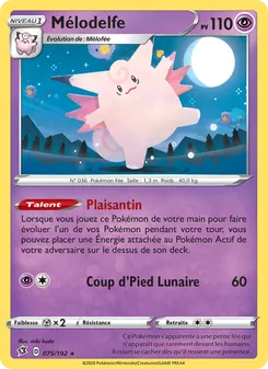 Carte Pokémon Mélodelfe 75