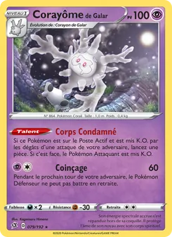 Carte Pokémon Corayôme de Galar 79