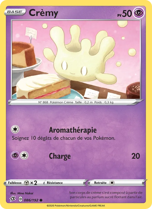 Carte Pokémon Crèmy 86/192 de l'extension Clash des Rebelles