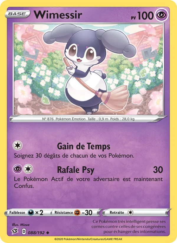 Carte Pokémon Wimessir 88/192 de l'extension Clash des Rebelles