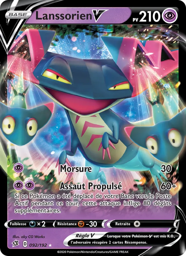 Carte Pokémon Lanssorien V 92/192 de l'extension Clash des Rebelles