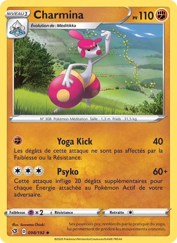 Carte Pokémon Charmina 98/192 de l'extension Clash des Rebelles