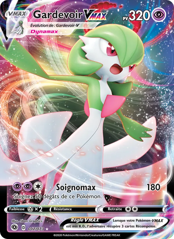 Carte Pokémon Gardevoir VMAX 17/73 de l'extension La Voie du Maître