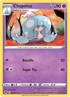 Carte Pokémon Chapotus 19