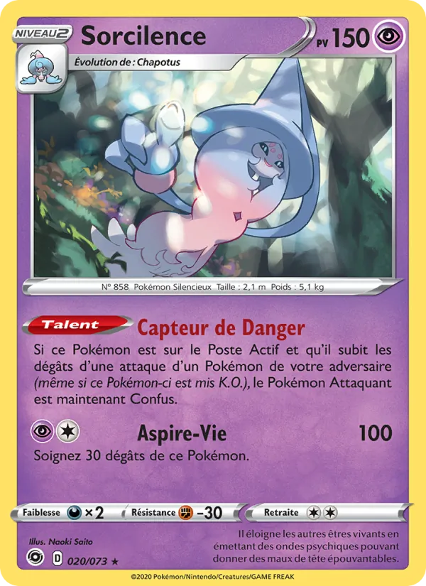 Carte Pokémon Sorcilence 20/73 de l'extension La Voie du Maître