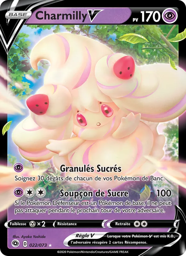 Carte Pokémon Charmilly V 22/73 de l'extension La Voie du Maître