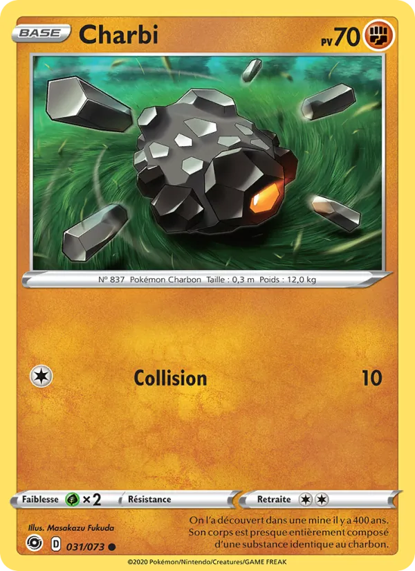 Carte Pokémon Charbi 31/73 de l'extension La Voie du Maître