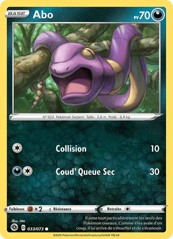 Carte Pokémon Abo 33/73 de l'extension La Voie du Maître