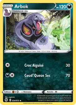 Carte Pokémon Arbok 34