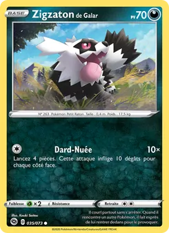 Carte Pokémon Zigzaton de Galar 35