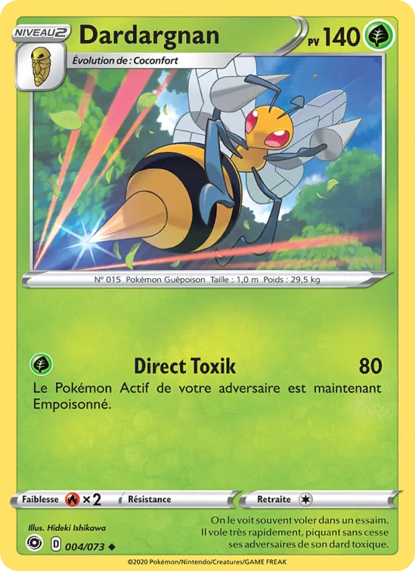 Carte Pokémon Dardargnan 4/73 de l'extension La Voie du Maître