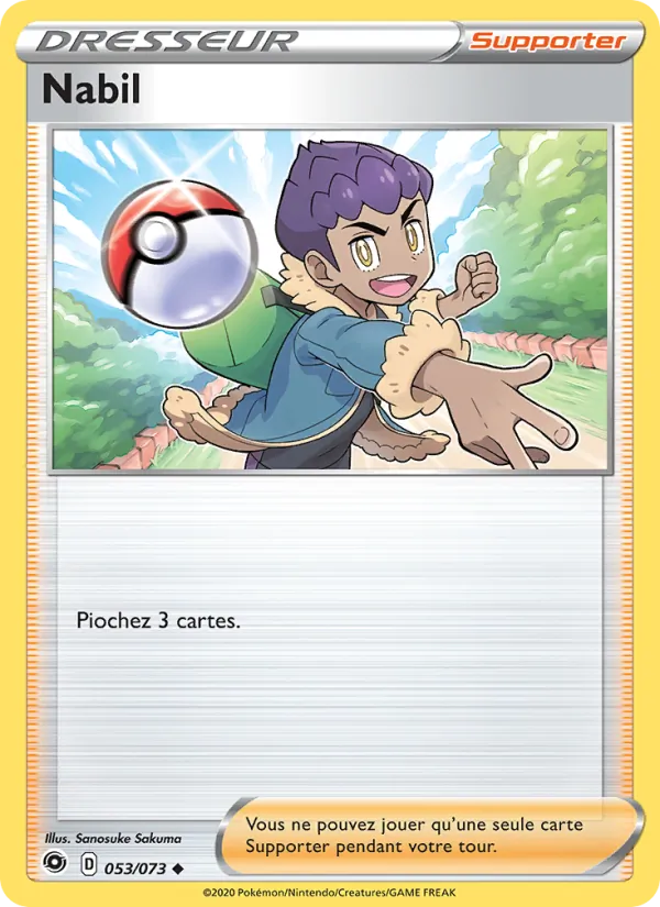 Carte Pokémon Nabil 53/73 de l'extension La Voie du Maître