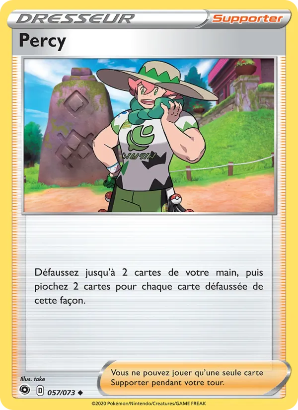Carte Pokémon Percy 57/73 de l'extension La Voie du Maître