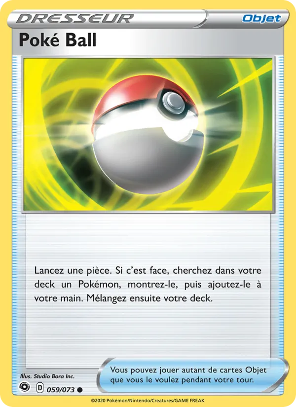 Carte Pokémon Poké Ball 59/73 de l'extension La Voie du Maître
